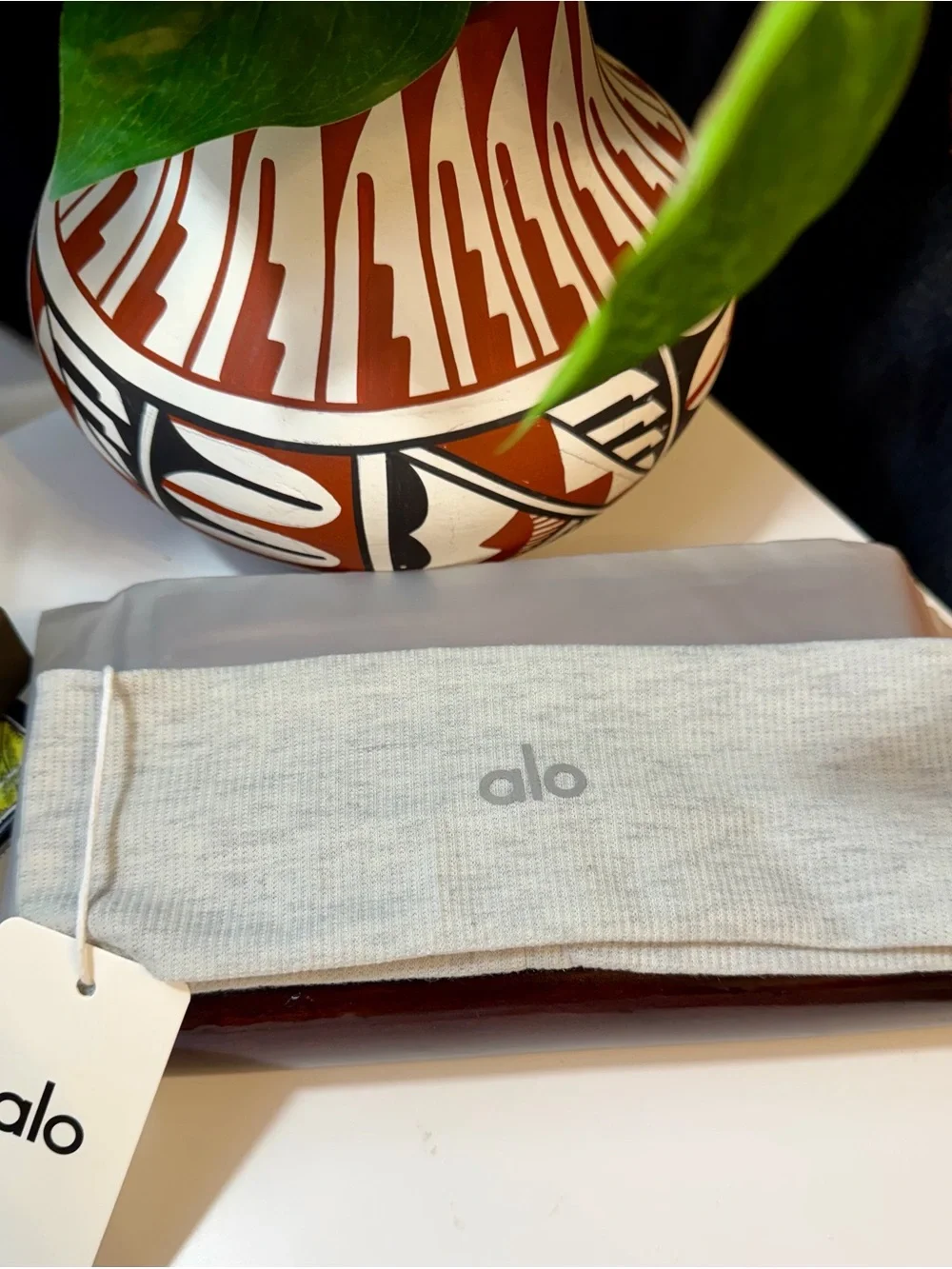 ALO Yoga Gray Stretch Knit Headband